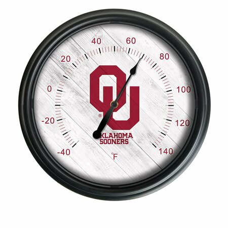 HOLLAND BAR STOOL CO Oklahoma University Indoor/Outdoor LED Thermometer ODThrm14BK-08Oklhma